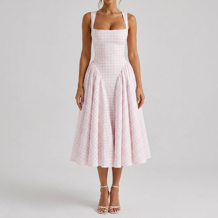 Ottilie Gingham Midi Dress