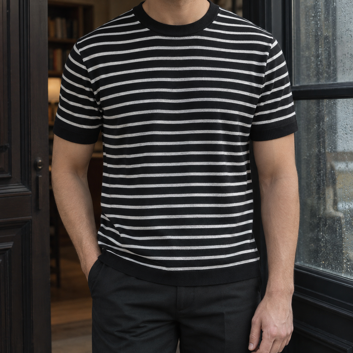 Roland Striped Knit Top