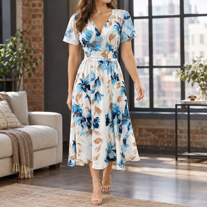 Josephine-June Floral Midi Dress