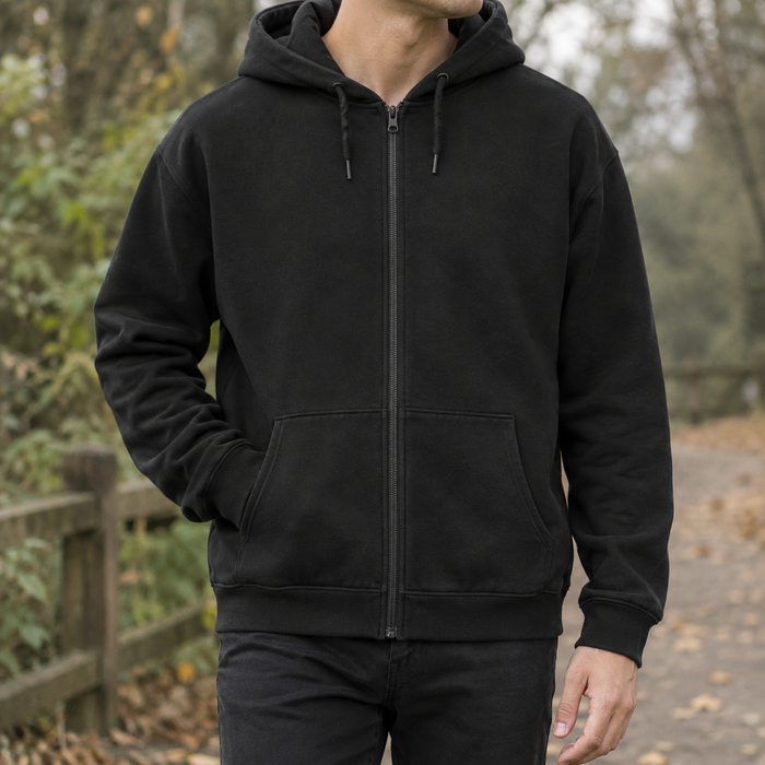 Hugh Relaxed Zip Hoodie