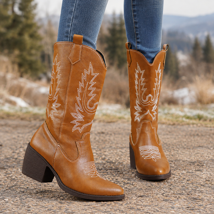 Tricarico Embroidered Western Boots