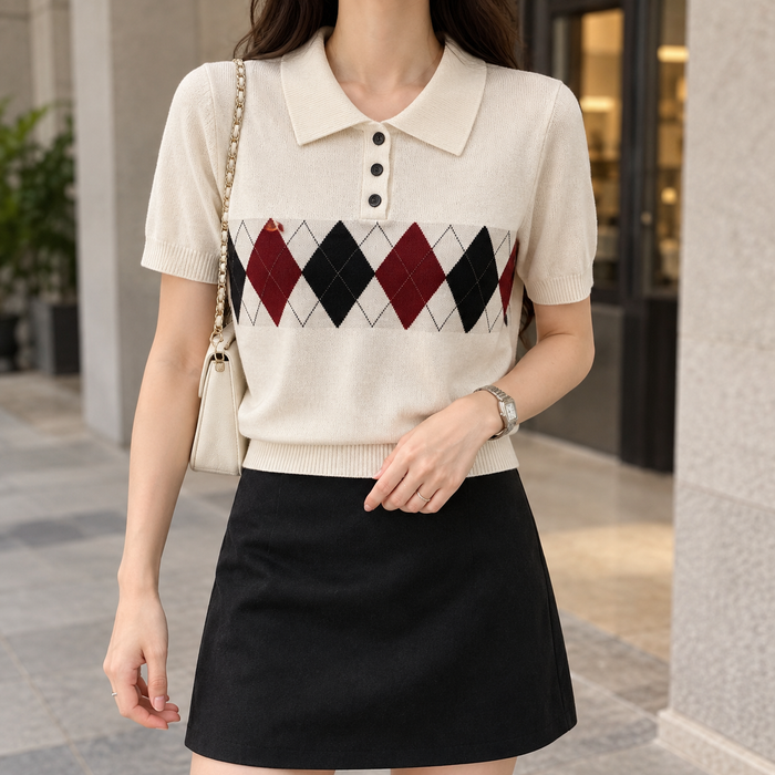Madeline Argyle Polo Top