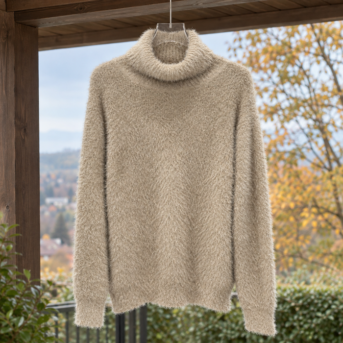 Keira Fuzzy Turtleneck Sweater
