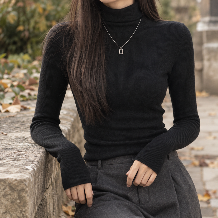 Olive Turtleneck Sweater