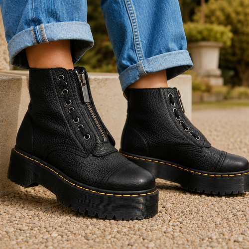 Amalfi Platform Boots - Black