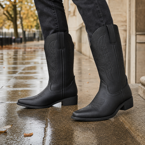 Bassano Western Boots - Black