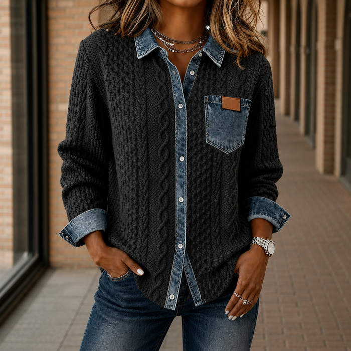 Phoebe Denim Trim Shirt