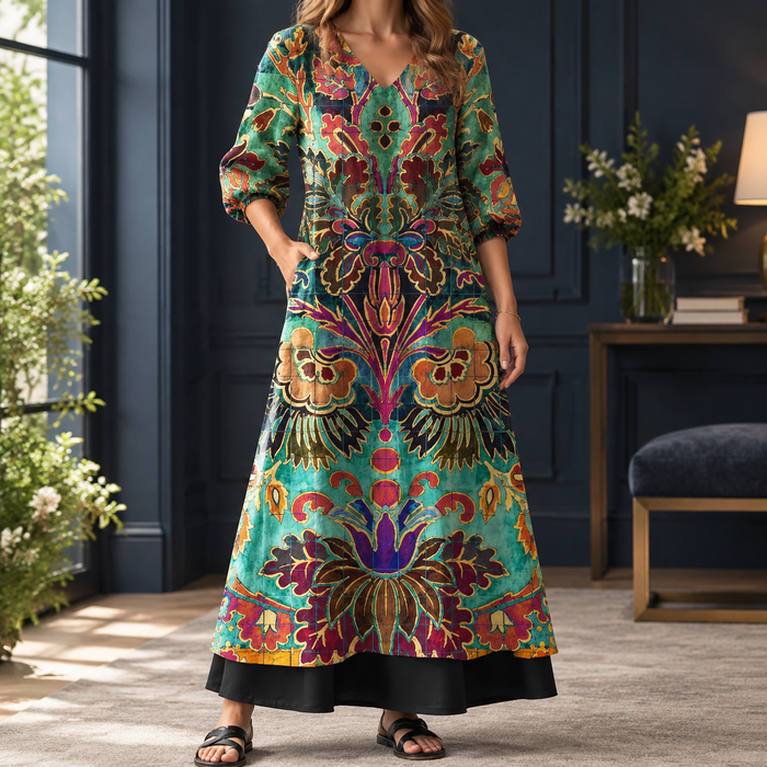 Eva Printed Maxi Dress