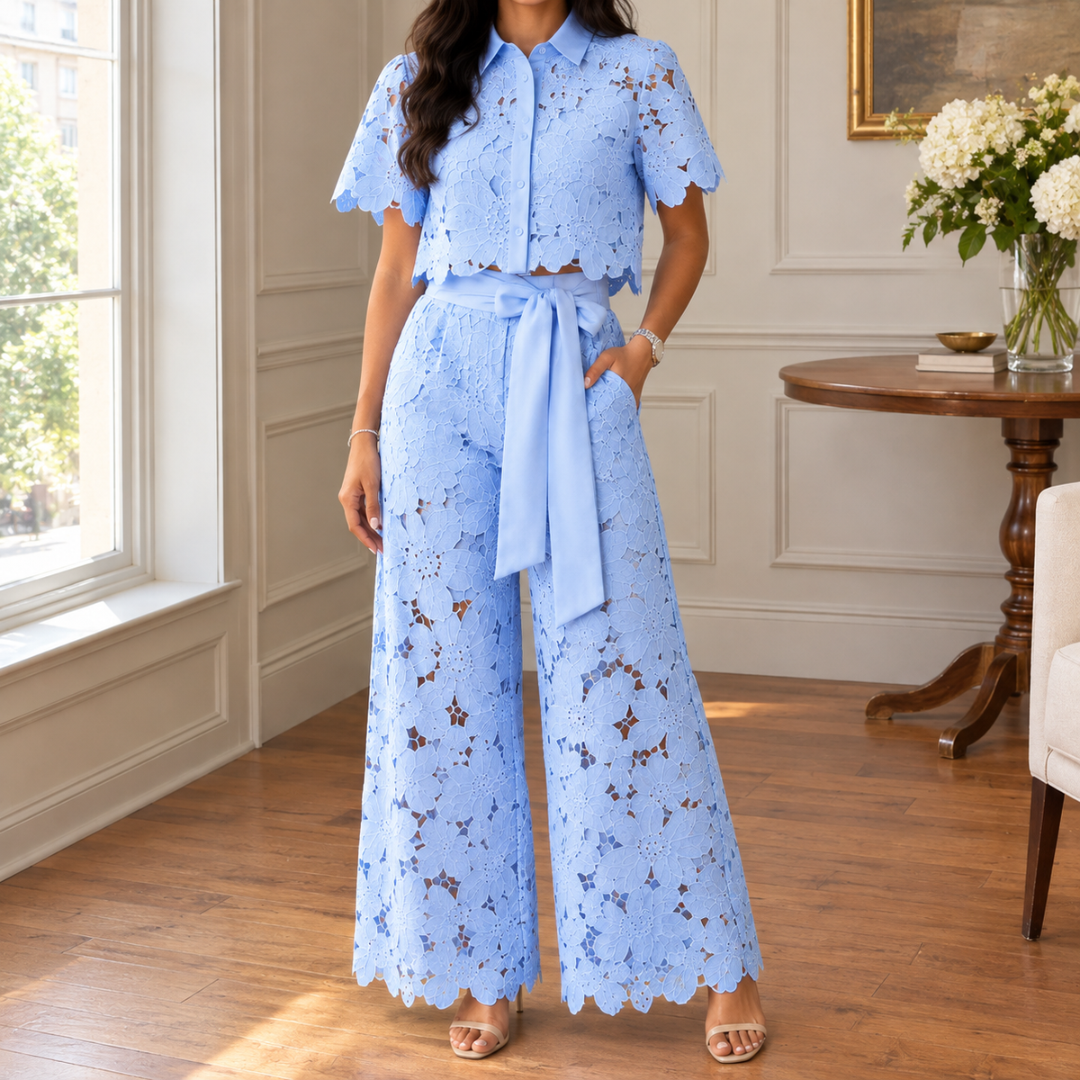 Fenna-June Lace Set - Light Blue 2