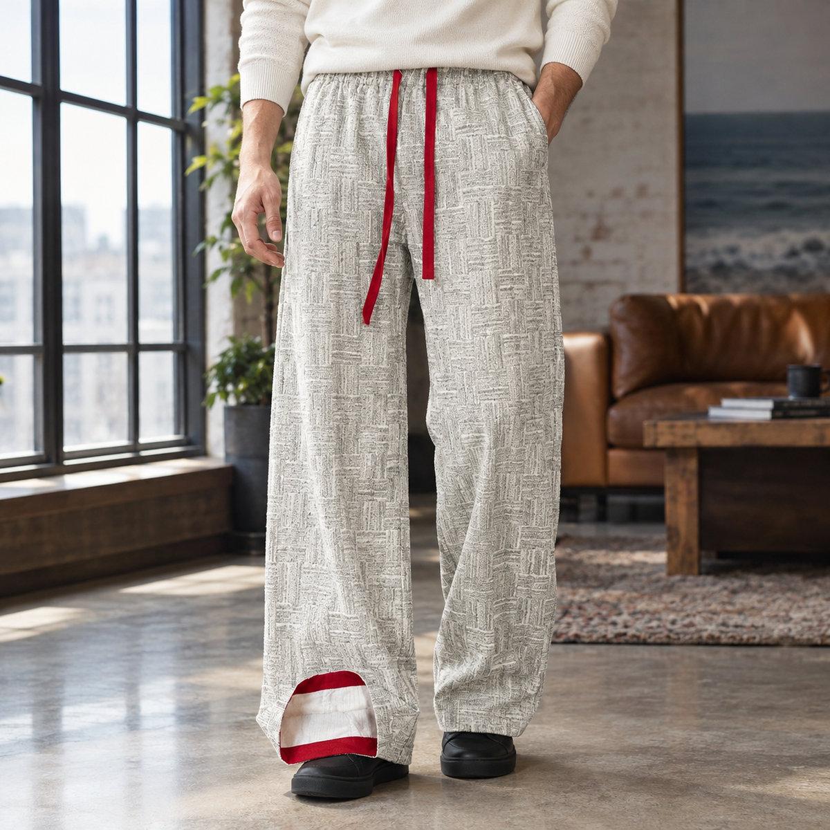 Kasimir Wide Leg Pants - Apricot