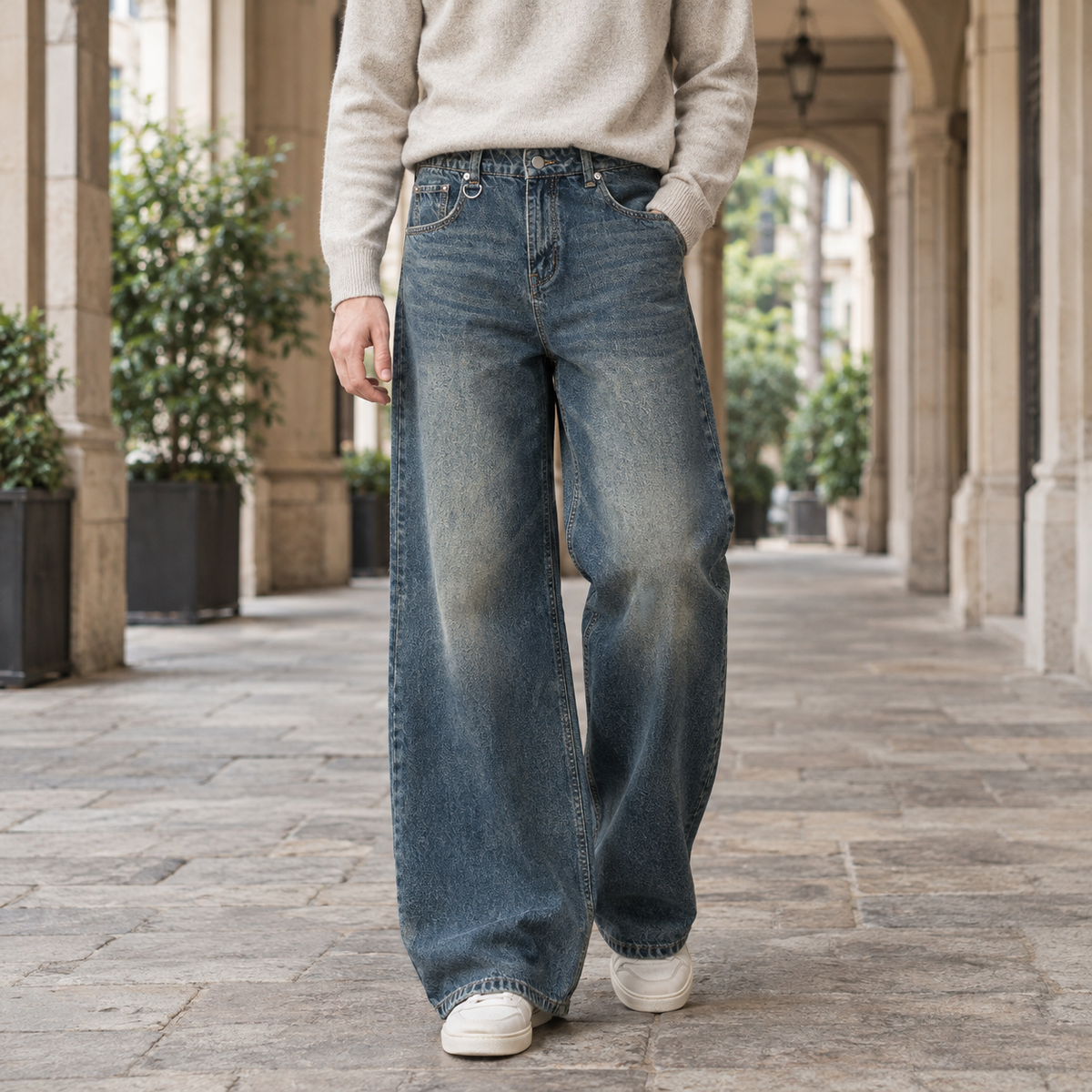 Corwin Wide Leg Jeans - Blue