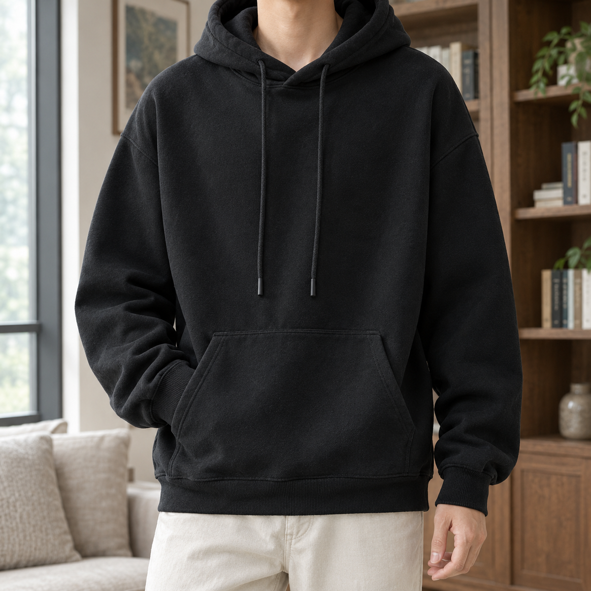 Damaso Relaxed Hoodie - Black