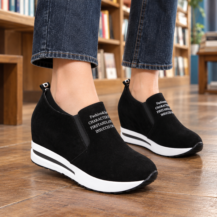 Lecce Suede Wedge Sneakers