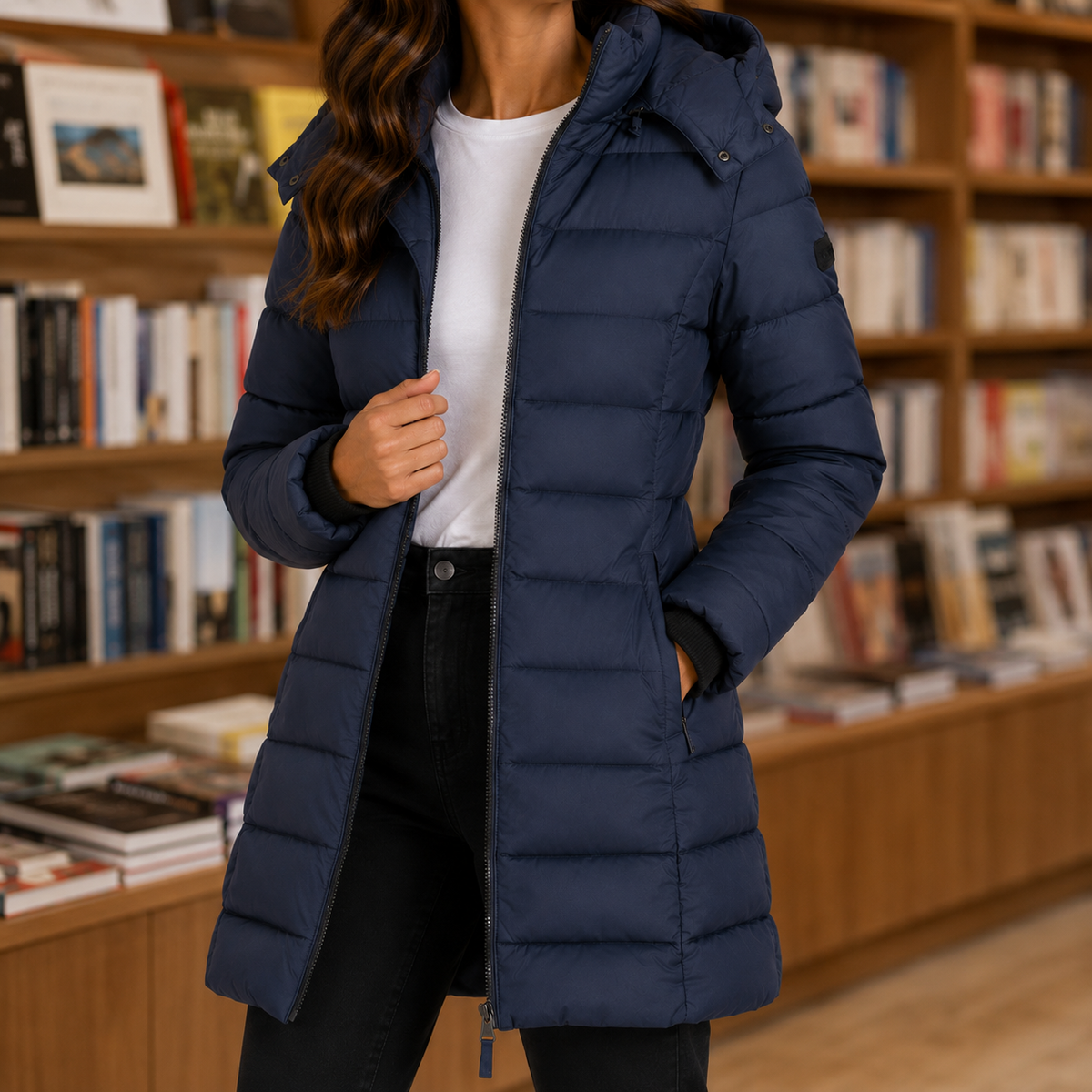 Olympia Quilted Jacket - Navy