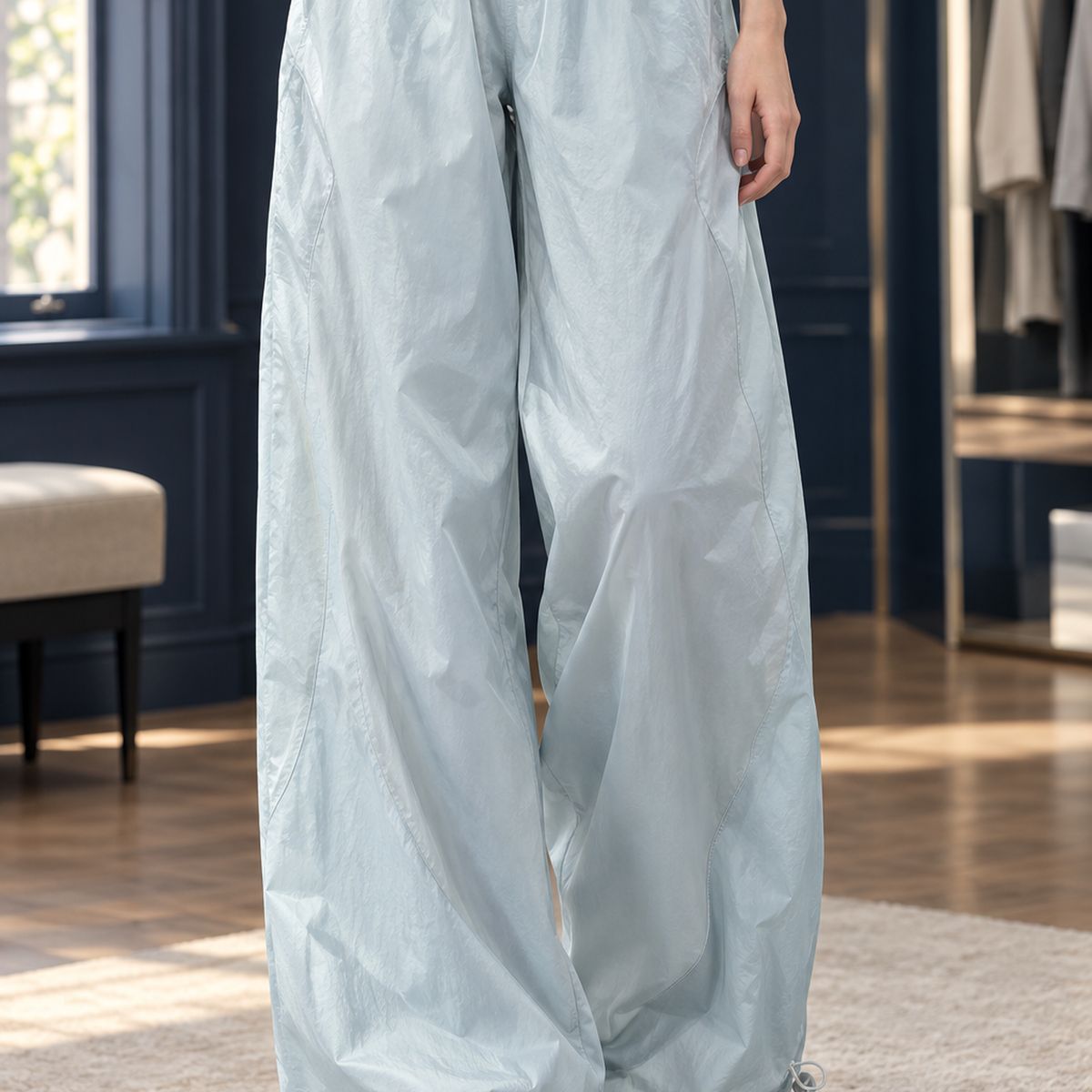 Hazel-Hope Wide Leg Pants - Haze Blue