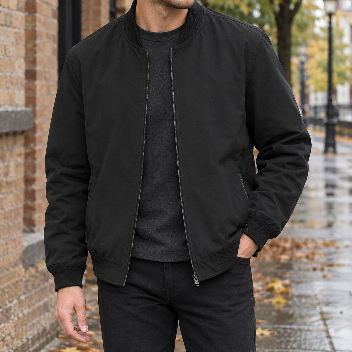 Gilles Bomber Jacket - Black