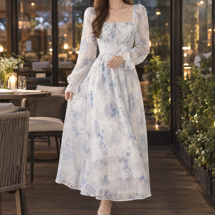 Tatiana-Pearl Floral Midi Dress