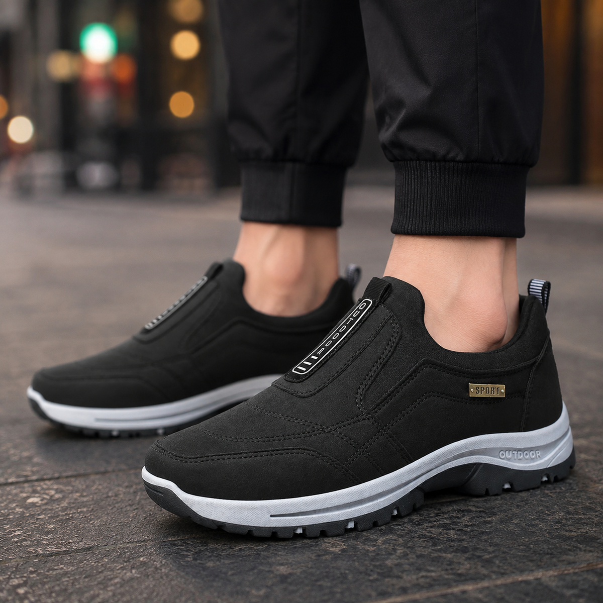 Casale Slip-On Sneakers - Midnight Black