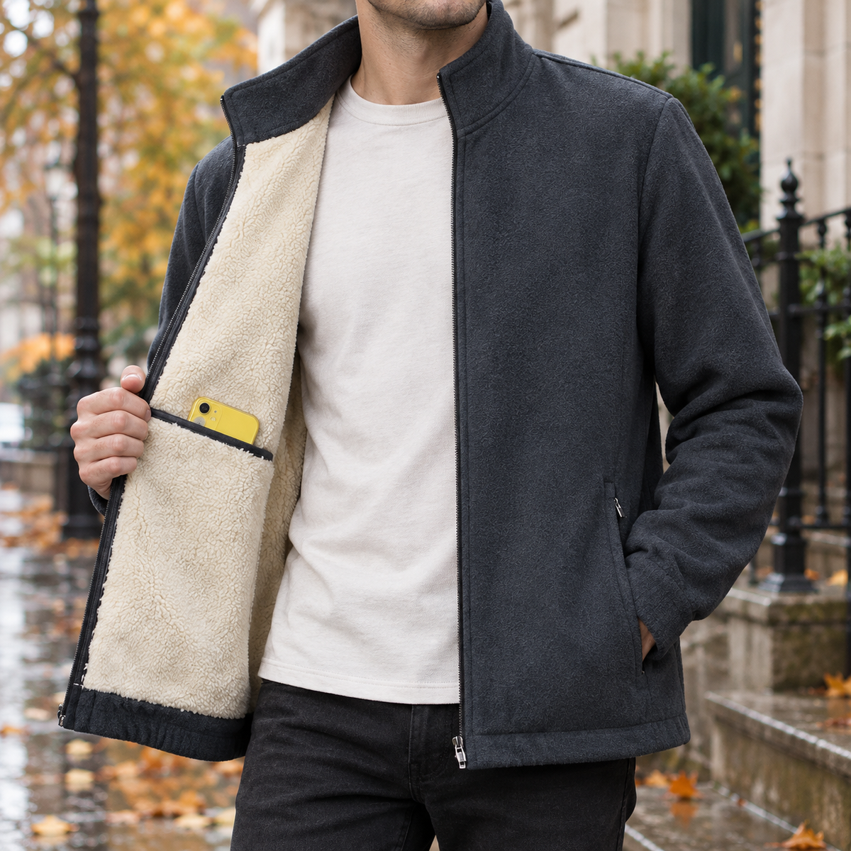 Argus Fleece Jacket - Gray Sherpa Yy
