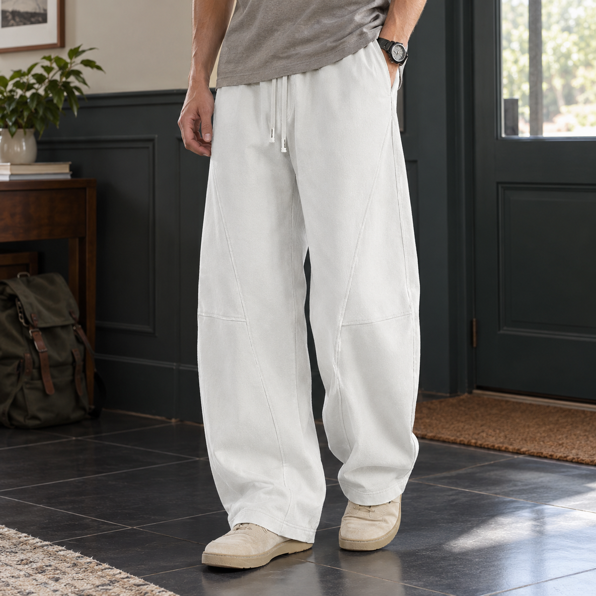 Montgomery Wide Leg Pants - Off White