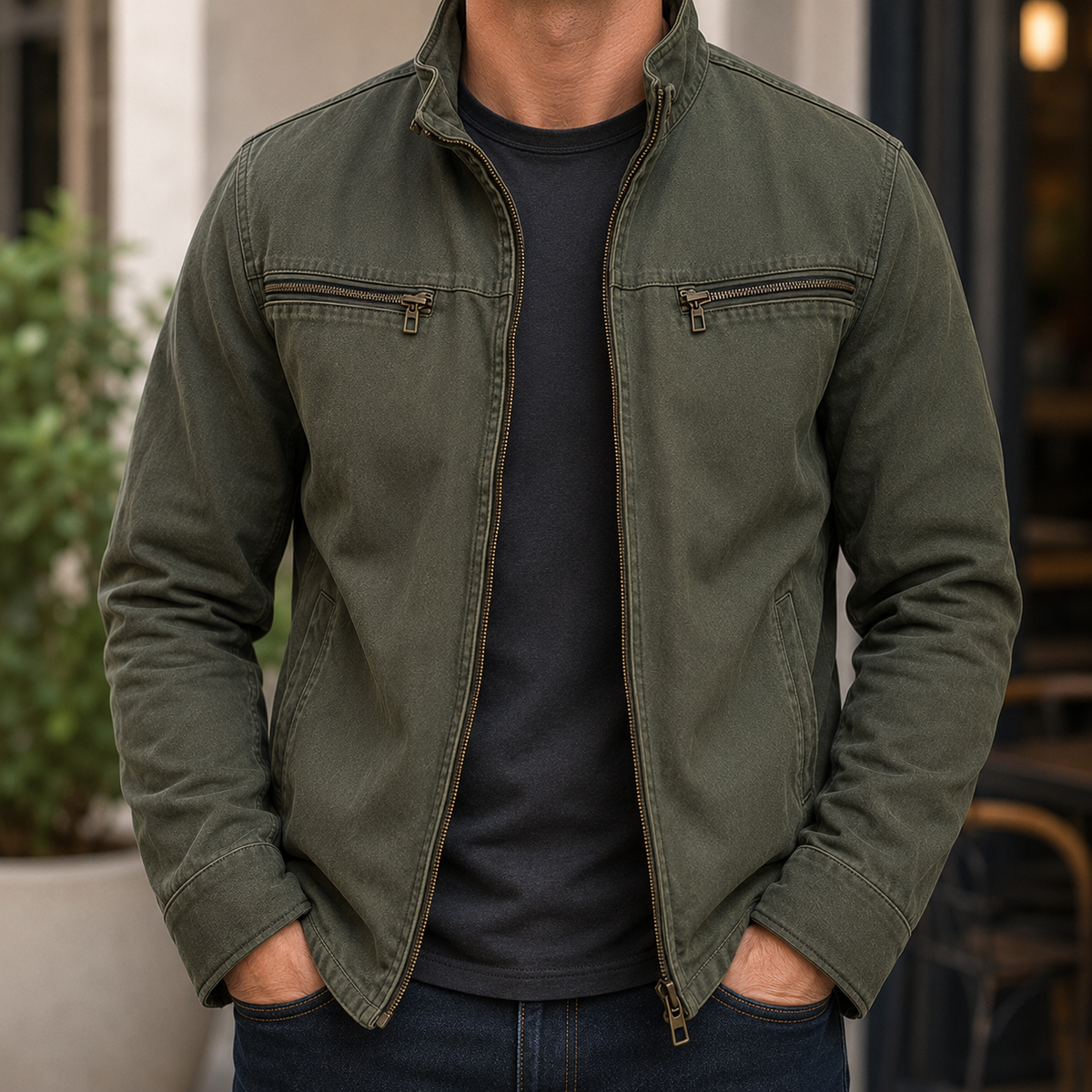 Hadrian Military Jacket - Green