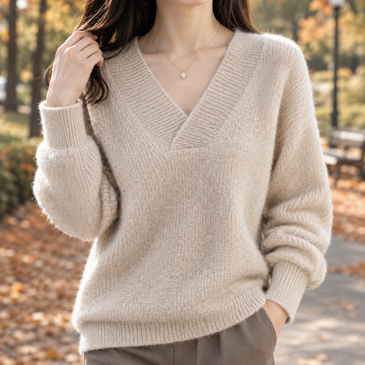 Bettina V-Neck Sweater - As Pictured