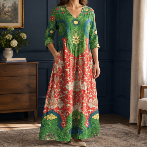 Aurelia Floral Maxi Dress - Multicolor