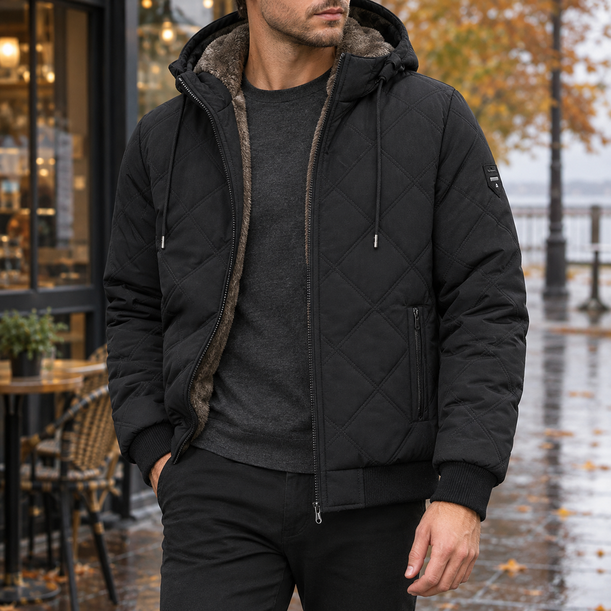 Jonah Quilted Jacket - Black