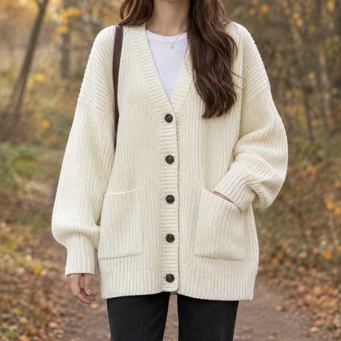 Ottilie-Lane Ribbed Cardigan