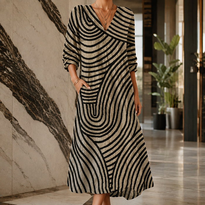 Sabine Abstract Midi Dress