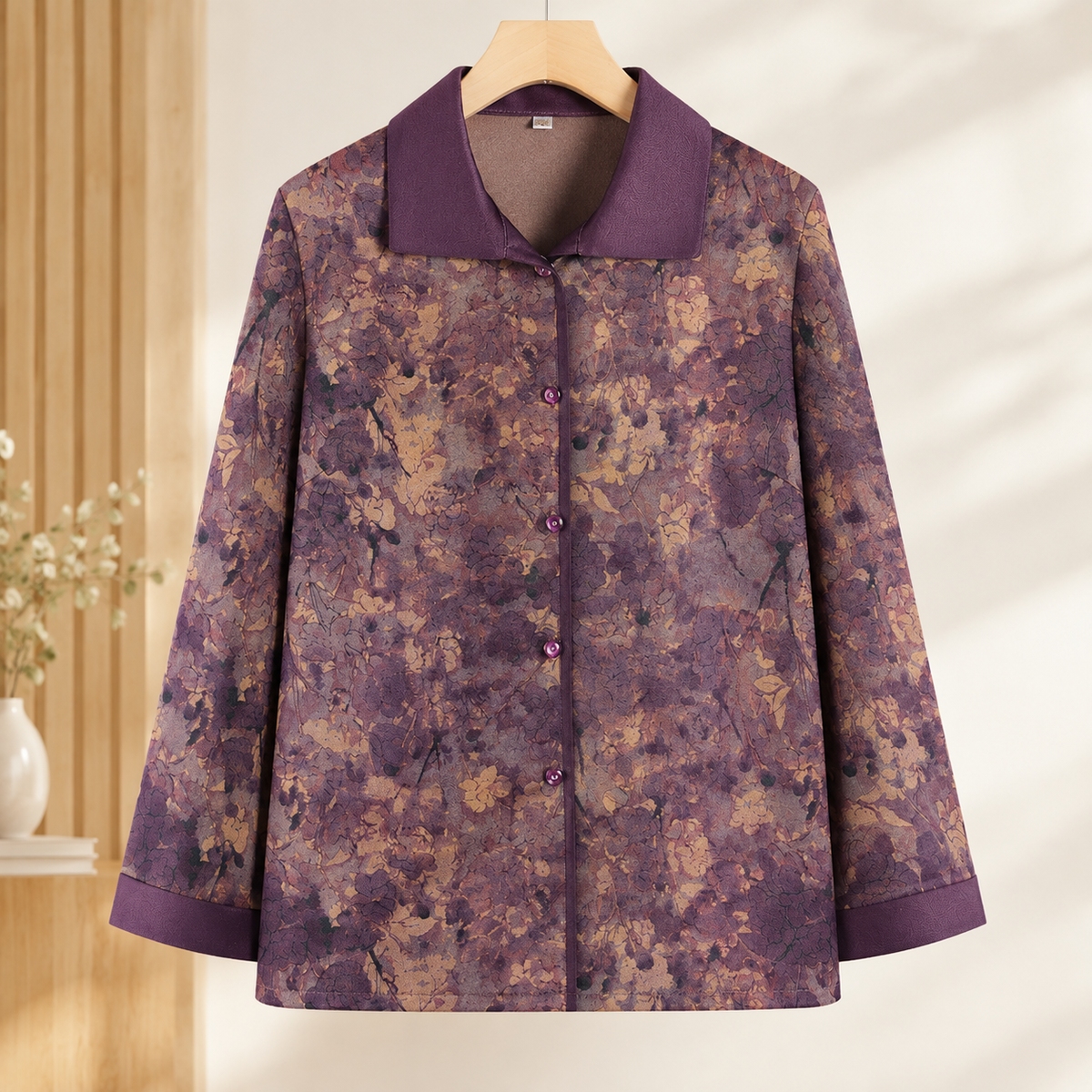 Tara Collared Top - Purple