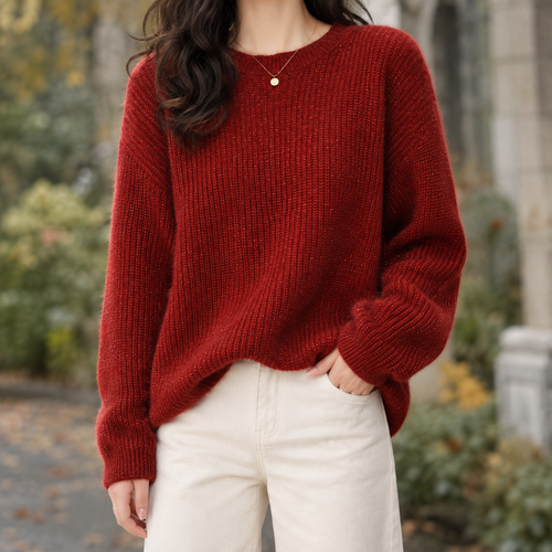 Berenice Cashmere Sweater - Red