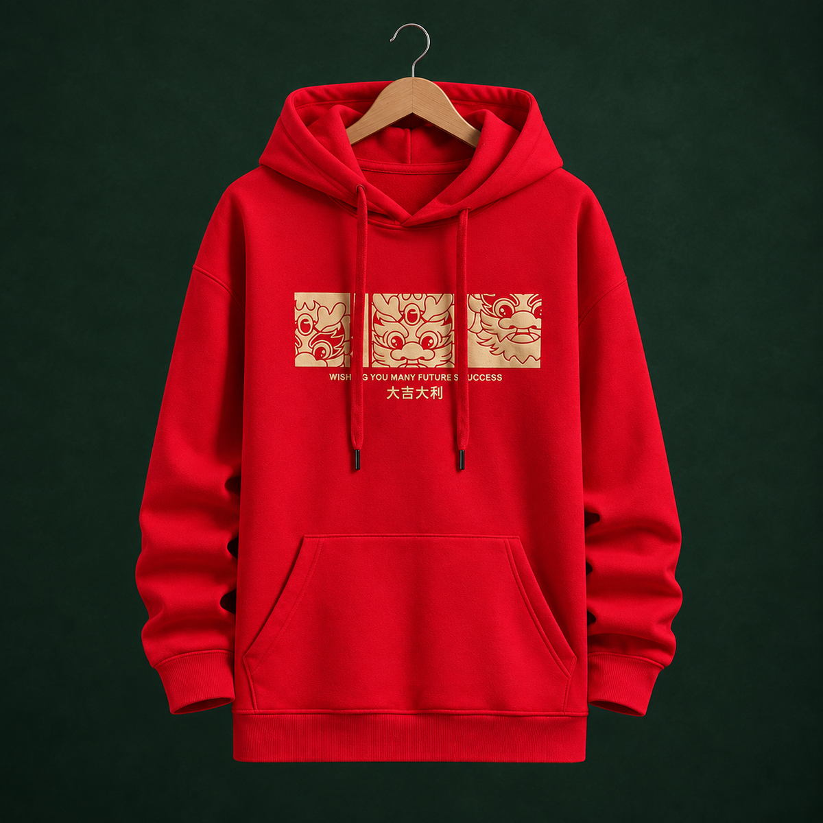 Leander Graphic Hoodie - Red