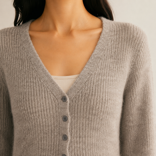 Agnes V-Neck Sweater - Lead Product Detail