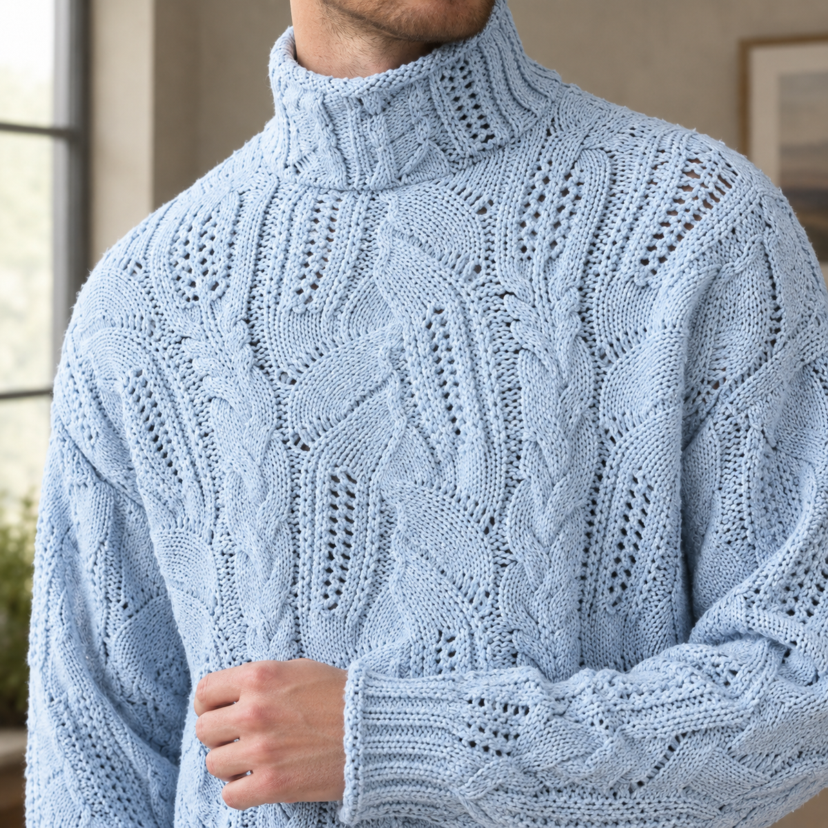 Anselm High Neck Sweater - Lead Product Detail