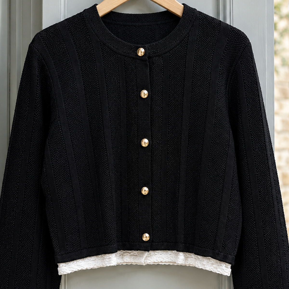 William Contrast Trim Cardigan - Lead Product Detail