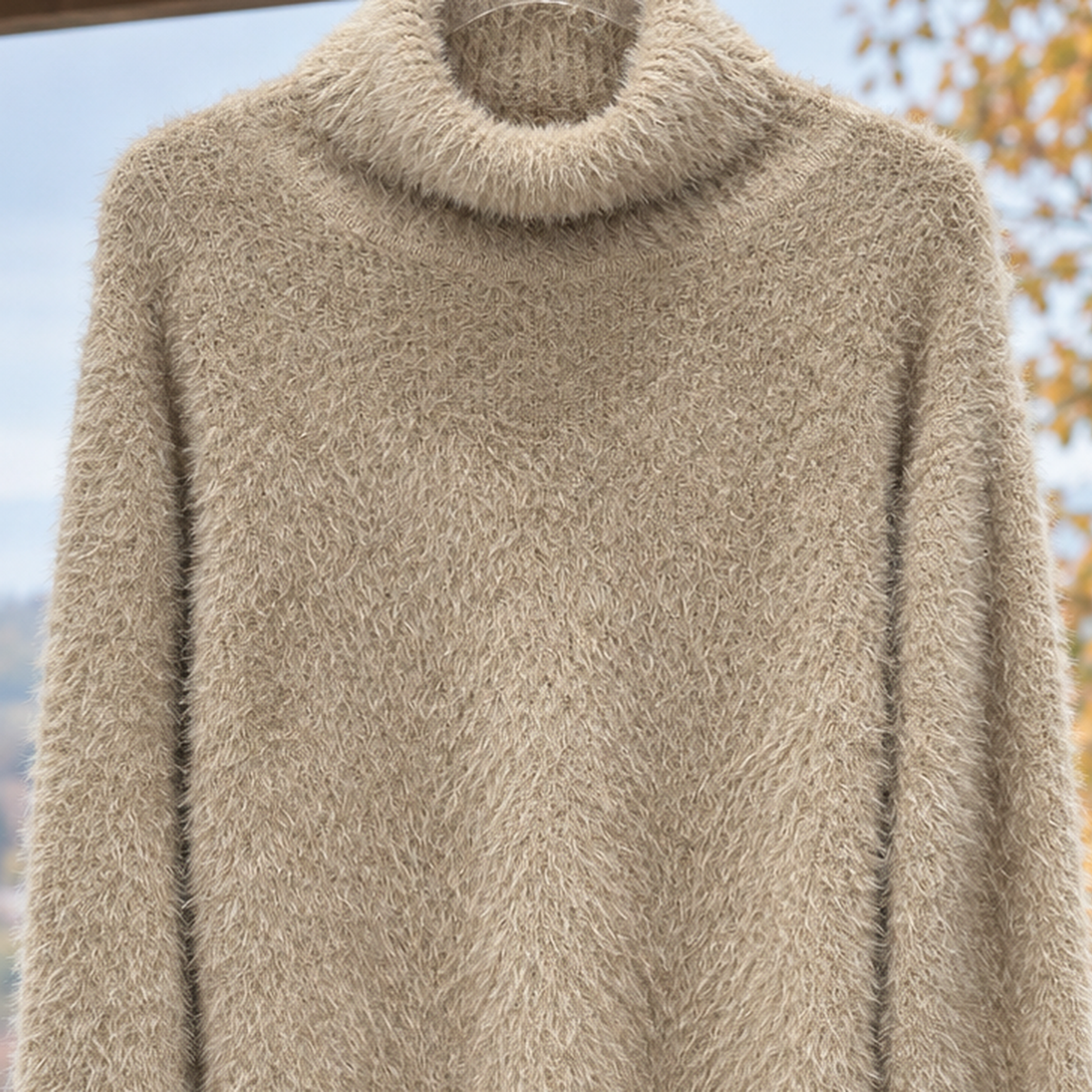 Keira Fuzzy Turtleneck Sweater - Lead Product Detail