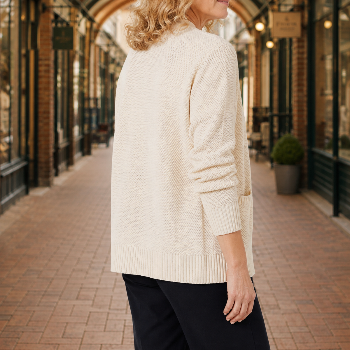 Elena V Neck Cardigan - Lead Alternate View