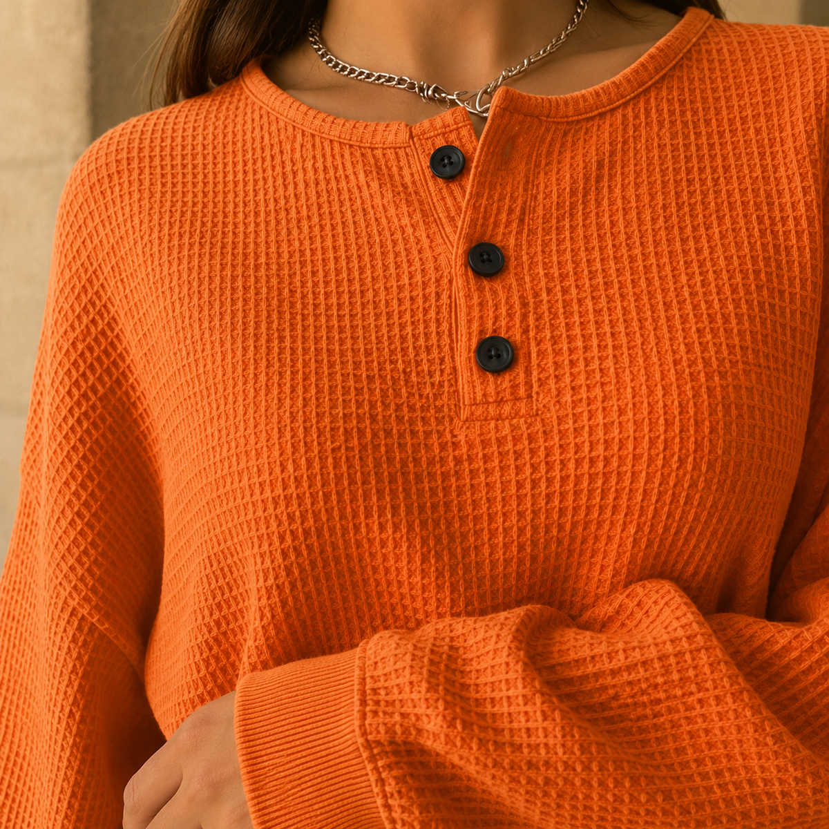 Stella Waffle Sweater - Lead Product Detail