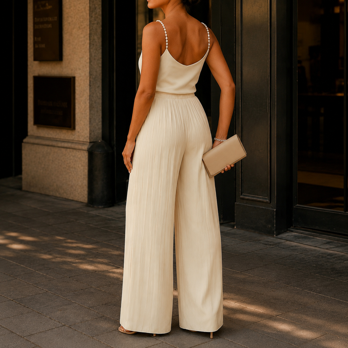Isabella Cowl Jumpsuit - Lead Alternate View
