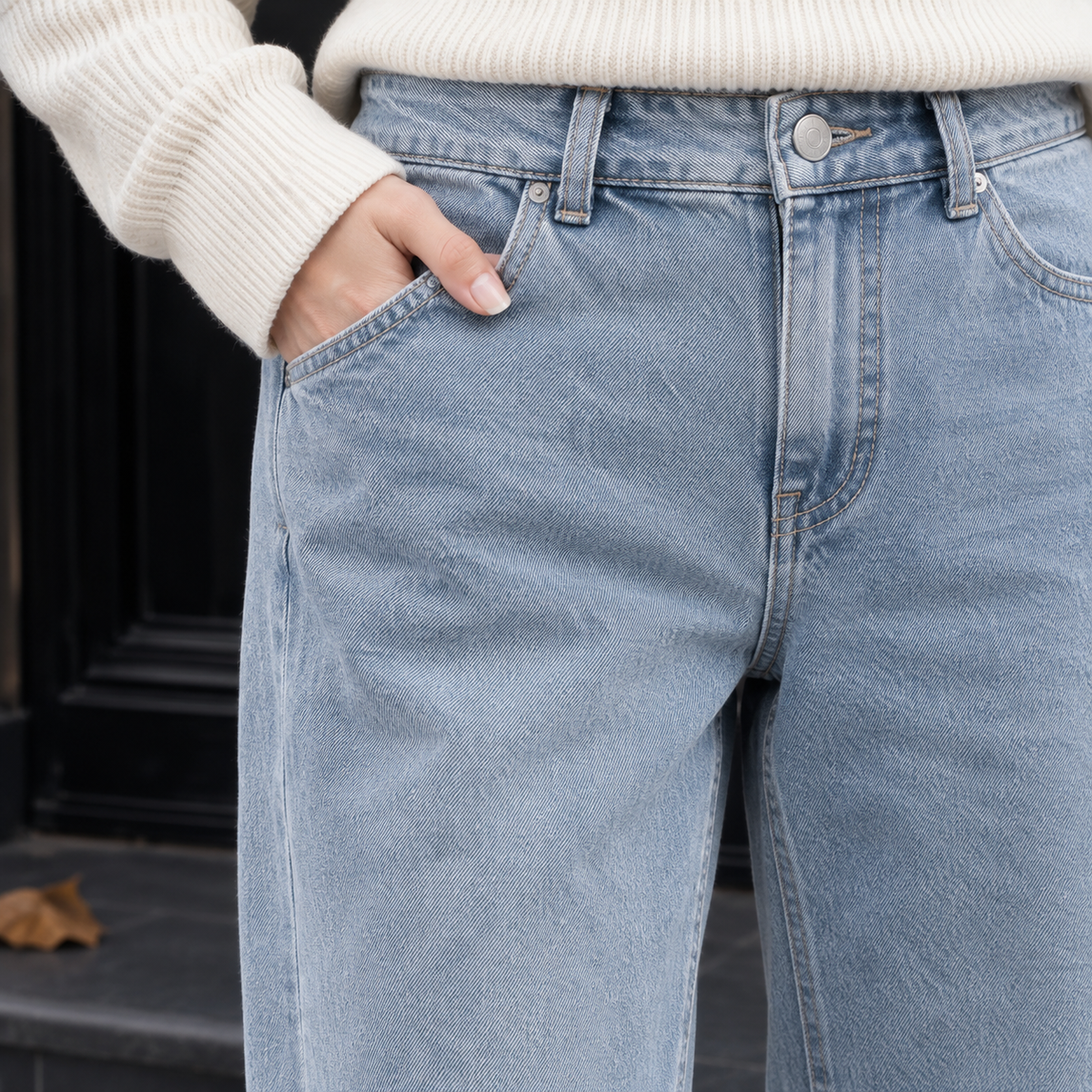 Mallory Wide Leg Jeans - Lead Product Detail