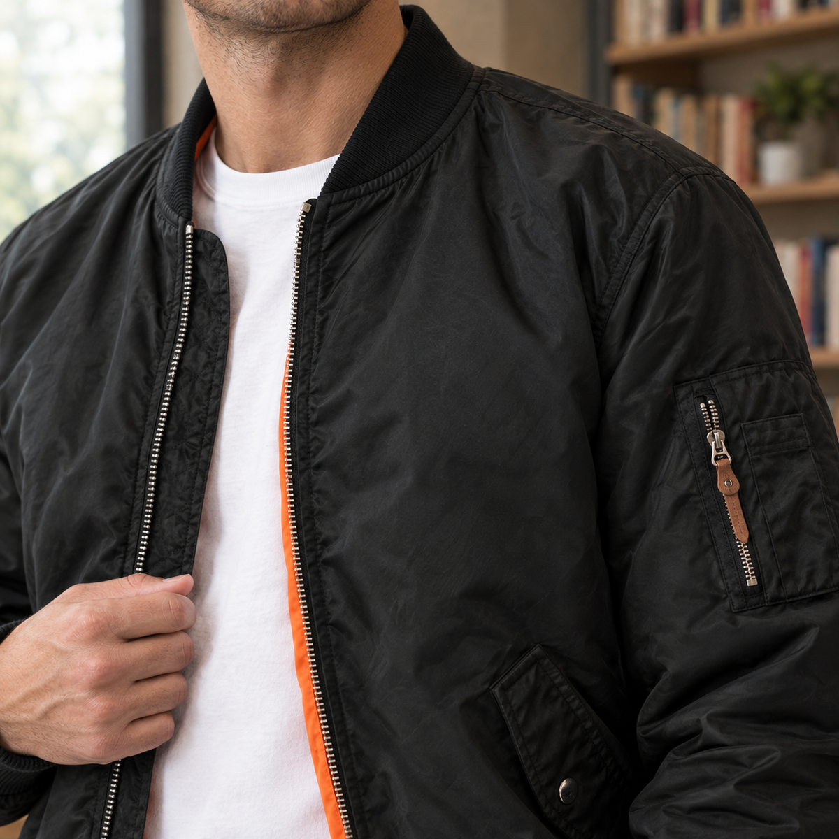 Oswin Flight Jacket - Lead Product Detail