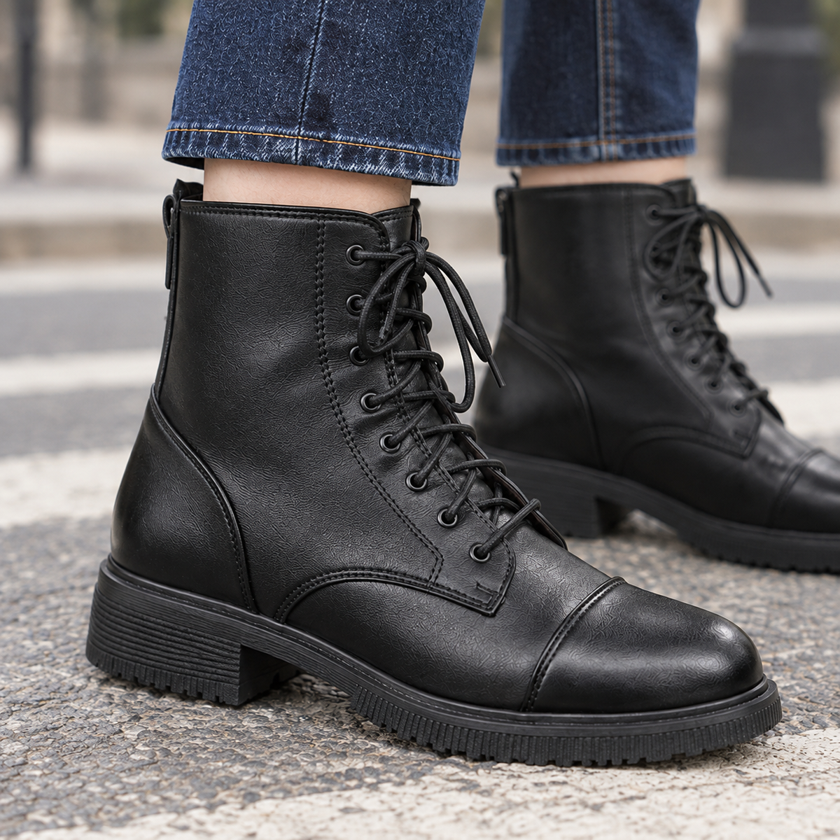 Manfredi Lace-Up Boots - Lead Product Detail