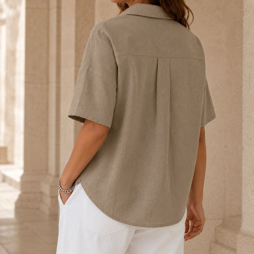 Arabella Collared Blouse - Lead Alternate View