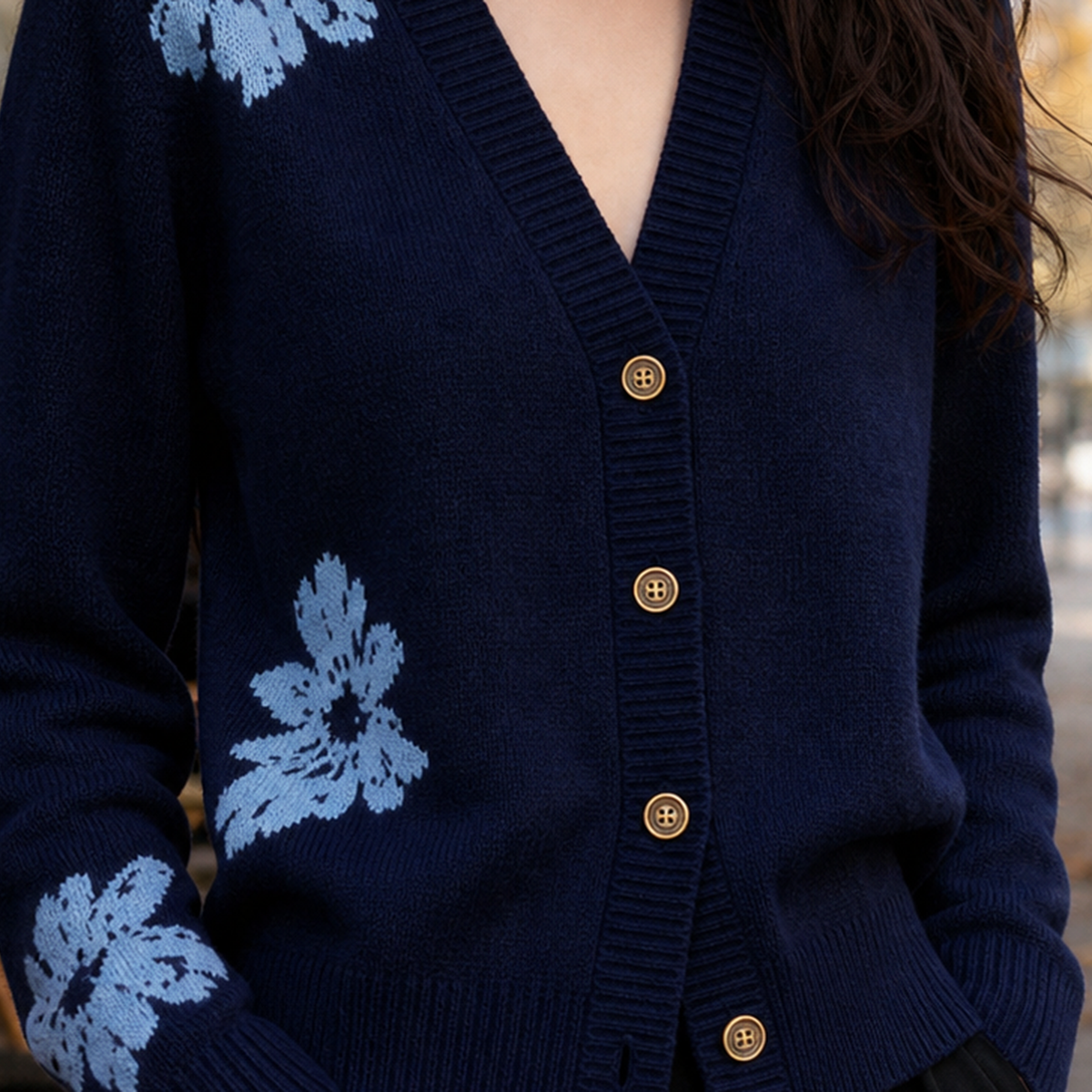 Becca-Pearl Floral Knit Cardigan - Lead Product Detail