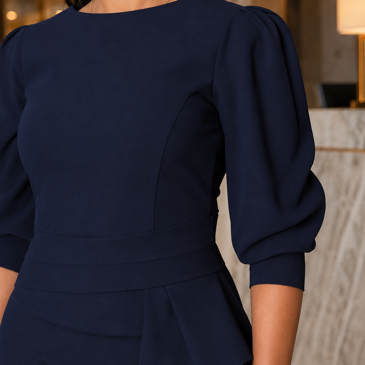 Nadia Peplum Dress - Lead Product Detail