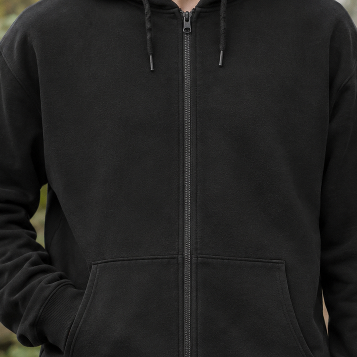 Hugh Relaxed Zip Hoodie - Lead Product Detail