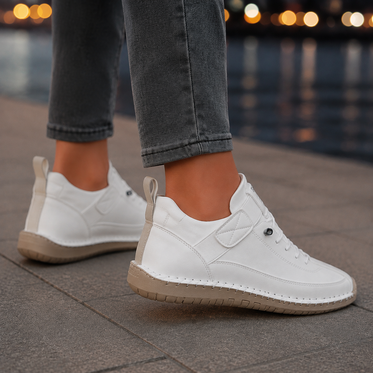 Genova Strap Sneakers - Lead Alternate View