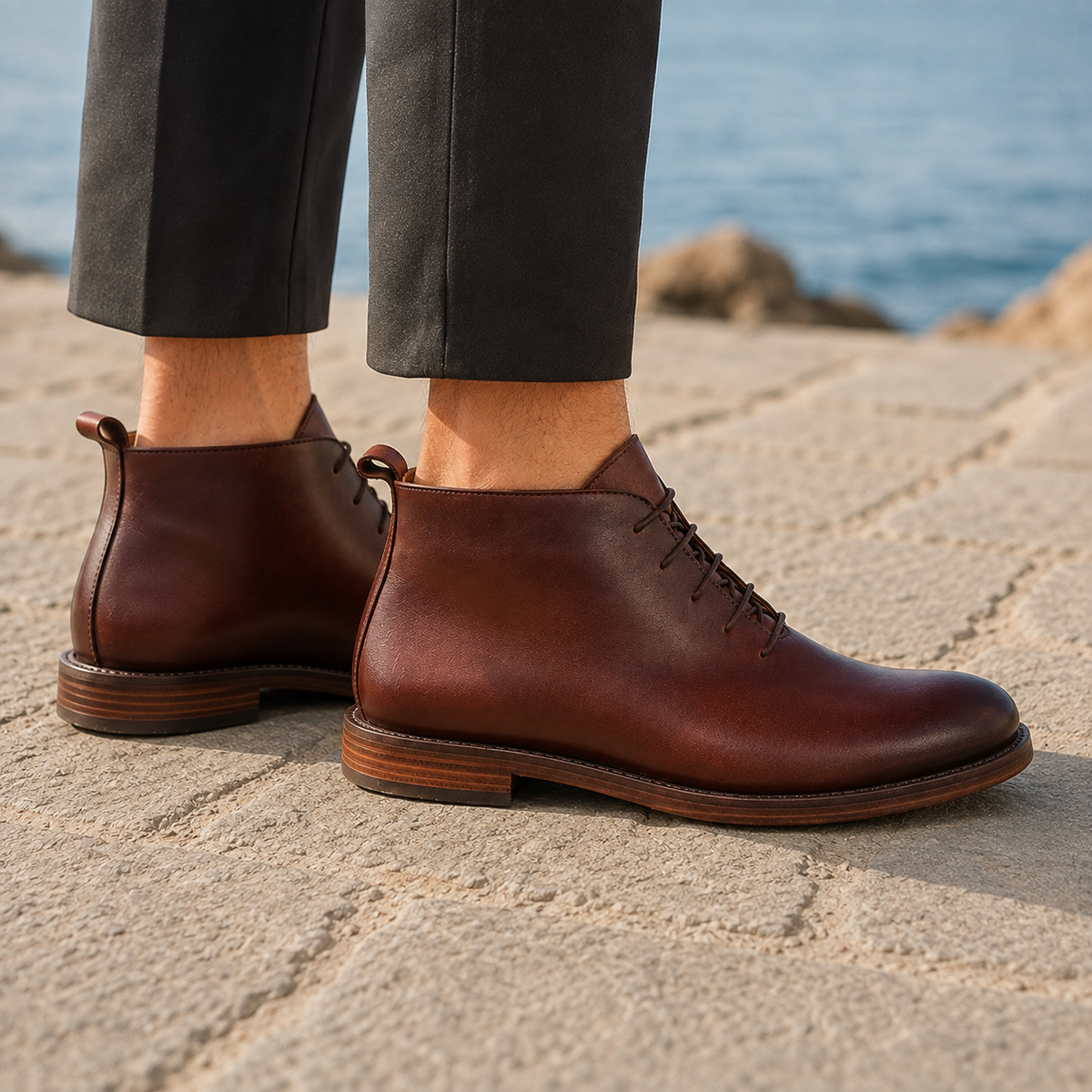 Marco Hand-Finished Boots - Lead Alternate View