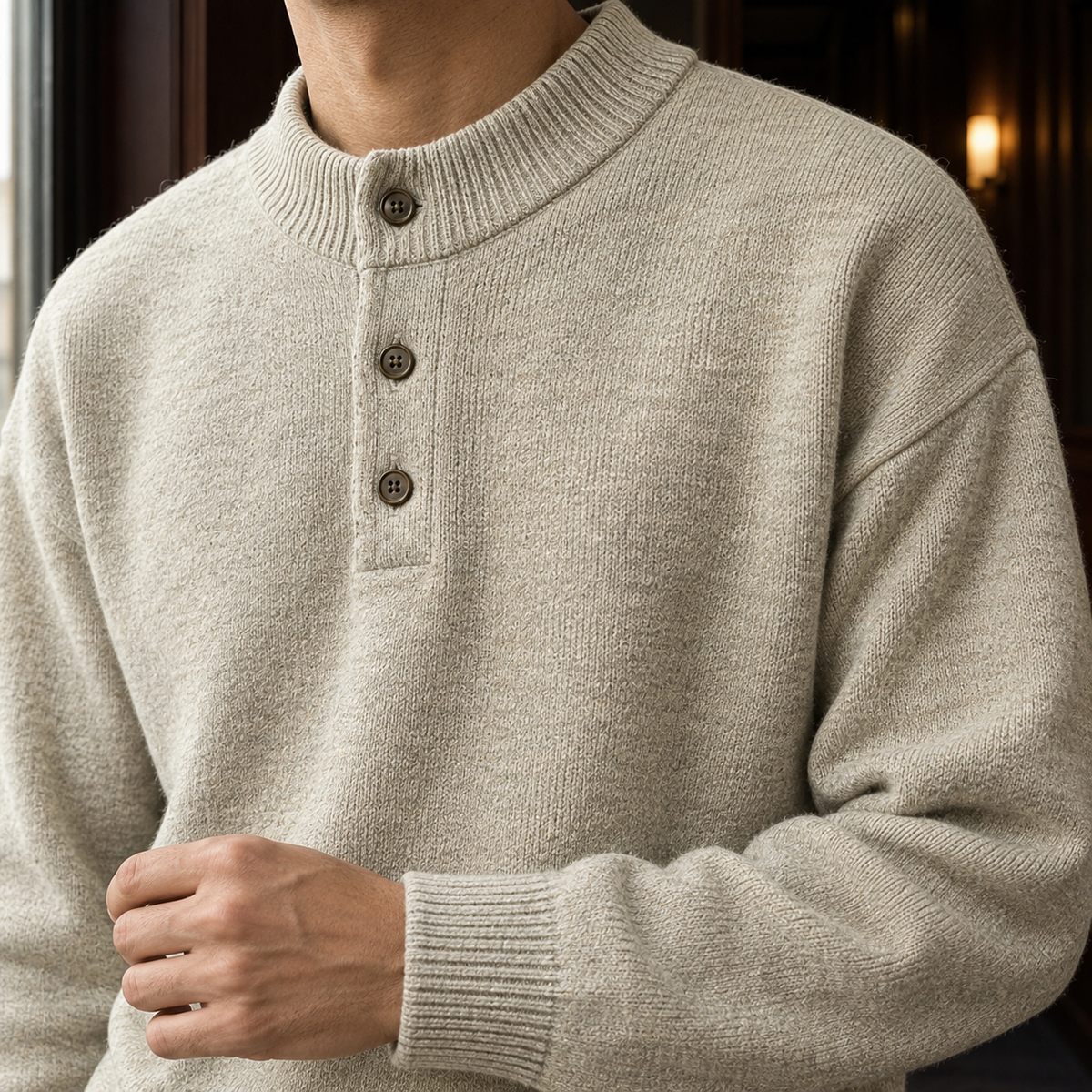 Aldous Henley Sweater - Lead Product Detail